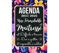 Agenda Maitresse 2025 2026: Planificateur semainier et mensuel | suivi des élèves | cadeau maitresse d'école fin d'année
