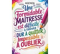 AGENDA MAITRESSE 2026 2027: Une Formidable Maîtresse Est Difficile À Trouver