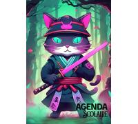 Agenda Manga: Une Page par Jour | Pour enfant, Garçon ou fille | Primaire CP, CE1, CE2, CM1, CM2 | Ecole, Collège, Lycée, Université | Planner, ... | Chat Samouraï, Kawaii, Chibi, anime, anime