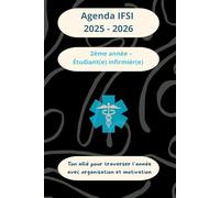 Agenda Mémo IFSI 2025 - 2026 : 2ème année - Étudiant(e) infirmier(ère) - Modèle "Organique" Noir Profond: Ton compagnon 2-en-1 pour organiser ta 2e ... affiner tes gestes et gagner en assurance.