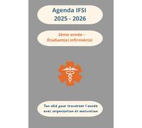 Agenda Mémo IFSI 2025 - 2026 : 2ème année - Étudiant(e) infirmier(ère) - Modèle "Uni" Gris Perle: Ton compagnon 2-en-1 pour organiser ta 2e année à ... affiner tes gestes et gagner en assurance.