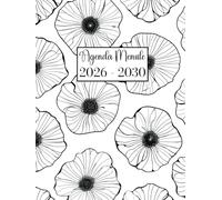 Agenda Mensile 2026-2030: A4, Cinque anni, da gennaio 2026 a dicembre 2030