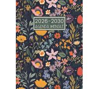 Agenda Mensile 2026-2030: Pianificatore Calendario per 5 Anni da Gennaio 2026 a Dicembre 2030 - 1 Mese su 2 Pagine || 60 Mesi Organizzatore ... Festività Italiane || Formato Grande - Fiori