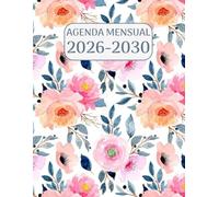 Agenda Mensual 2026-2030: Organizador por Cinco años De Enero 2026 a Diciembre 2030, 60 Meses Calendario Anual con Vacaciones Españolas, 1 Mes para 2 Páginas.