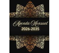 Agenda Mensuel 10 ans 2026-2035: Planificateur de 120 Mois | de Janvier 2026-Décembre 2035 | 1 mois sur 2 pages | Organisateur Français | Format A4 | 287 pages.