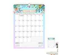 Agenda mensuel 2025 - Style artistique, design inspirant | Grand format avec feuilles pour la programmation dans l'Académie d'atelier d'appartement d'entreprise pendant la semaine et l'année