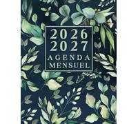 Agenda Mensuel 2026-2027 deux ans: Planificateur 24 Mois, Du 1 janvier 2026 jusqu'a le 31 Décember 2027, |Théme: fleurs simples |