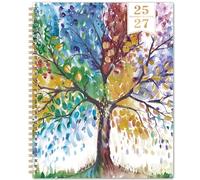 Agenda mensuel 2026-2027 - Planificateur 2026-2027 de janvier 2026 à juin 2027, 21,6 x 27,9 cm, planificateur mensuel avec poche double face, 24 onglets