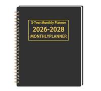 Agenda mensuel 2026-2028, 36 mois du 01.2026-12.2028, reliure à double bobine, journal académique mensuel pour la planification quotidienne, carnet d'études