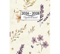 Agenda Mensuel 2026-2028: Trois ans, de janvier 2026 à décembre 2028, format A4