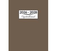 Agenda Mensuel 2026-2028: Trois ans, de janvier 2026 à décembre 2028, format A4