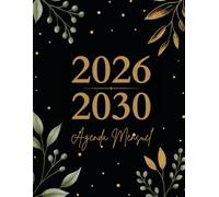 Agenda Mensuel 2026-2030 cinq ans: Planificateur Mensuel de 60 Mois - de Janvier au Décembre, 1 Mois sur 2 Pages, Format a4.
