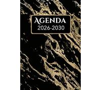 Agenda Mensuel 2026-2030: Planificateur effet Marbre de 60 Mois | 5 ans de Janvier 2026-Décembre 2030 | 1 mois sur 2 pages | Organisateur Français | Format de Poche A5 | 155 Pages.