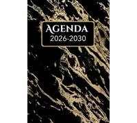 Agenda Mensuel 2026-2030: Planificateur effet Marbre de 60 Mois | 5 ans de Janvier 2026-Décembre 2030 | 1 mois sur 2 pages | Organisateur Français | Format de Poche A5 | 155 Pages.
