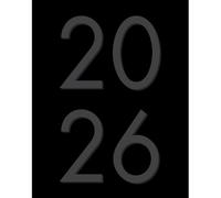 Agenda mensuel 2026 Basic Black 19,1 x 24,1 cm