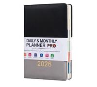 Agenda Mensuel 2026 | Carnet Quotidien 365 Jours | Agenda Hebdomadaire Mensuel Livre Calendrier,Pour Maison, Bureau, Université, Travail, Étudiant et Enseignant