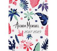 Agenda Mensuel 2027-2029 trois ans: Planificateur 36 Mois, Du 1 janvier 2027 jusqu'a le 31 Décember 2029, |Théme: Fleurs |