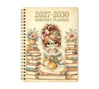 Agenda Mensuel 2027-2030 Couverture Thème Lecture Carnet D'Objectifs | Agenda Mensuel Académique Pour Étudiants Entrepreneurs Enseignants Freelances Consultants Cadres Maison École Appartement