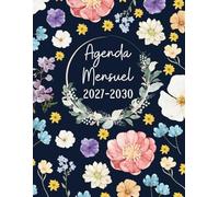 Agenda Mensuel 2027-2030 quatre ans: Planificateur 48 Mois, Du 1 janvier 2027 jusqu'a le 31 Décember 2030, |Théme: Roses |