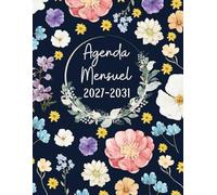Agenda Mensuel 2027-2031 cinq ans: Planificateur 60 Mois, Du 1 janvier 2027 jusqu'a le 31 Décember 2031, |Théme: Roses |