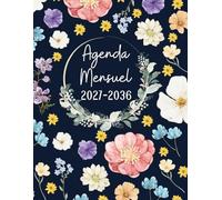 Agenda Mensuel 2027-2036 dix ans: Planificateur 120 Mois, Du 1 janvier 2027 jusqu'a le 31 Décember 2036, |Théme: Roses |