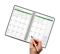 Agenda Mensuel - 21,3x14,5 Cm Planification 2025-2027 Avec Un Design Noir Simple | Carte D'organisation Personnelle 290G | Étude De Travail | Journal Structuré Pour Les Rendez-vous Des Objectifs Du Bu