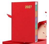 Agenda Mensuel Avec Onglets Planification Des Tâches Pendant 12 Mois | Agendas Mensuels Pour Enseignant Étudiant Adulte Travail Bureau Réunion Bureau Sac Trajet Rouge