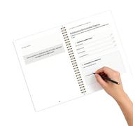 Agenda mensuel, bloc-notes de planification facile, définition d'objectifs de 8,27 pouces avec séparateurs, couverture de journal de productivité, style simple avec look moderne, organisation de la