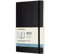 Agenda mensuel Moleskine Grand format Couverture souple 2022 Noir Noir G