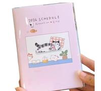 Agenda mensuel multifonction B6 avec sections de notes pour étudiants, travailleurs, chats sur le thème des chats