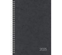 Agenda Modèle 797 (2025), Planning Hebdomadaire, 2 Pages = 1 Semaine, 168 X 240 Mm, 160 Pages, Couverture En Carton, Noir