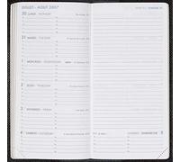 Agenda Moderne - 1 recharge d'agenda 7 + Notes - de Janvier 2026 à Décembre 2026 - réf Int 3001 - Format 9 x 17 cm - Bilingue