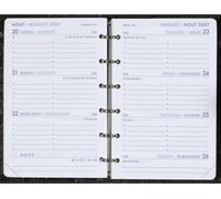 Agenda Moderne - Recharge Organiseur - 2025 - INT 9213SEM - 13 SEM - Semainier Horizontal - Multilingue - 12 mois de janvier à décembre - 8,5x13 cm Blanc