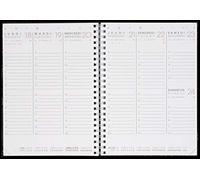 Agenda Moderne - Recharge Agenda 16 mois - Spiralé - 2024-2025 - INT ABSAD - AB SEM - Semainier Planning - Multilingue - 16 mois de septembre à décembre - 15x21 cm Blanc