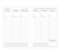 Agenda Moderne - Recharge Agenda - 2026 - Semainier Horizontal - Multilingue - 12 mois de janv à déc. - 8,7x13,6 cm - tranche dorée