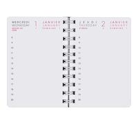 Agenda Moderne - Recharge Agenda - Spiralé - 2026 - INT 8310 - 1JOUR/PAGE / 4 trimestres - Journalier - Multilingue - 12 mois de janv à déc. - 7x10 cm - tranche dorée