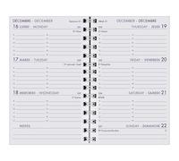 Agenda Moderne - Recharge Agenda - Spiralé - 2026 - INT 8313S - 13 SEM - Semainier Horizontal - Multilingue - 12 mois de janv à déc. - 8,5x13 cm - tranche dorée