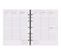 Agenda Moderne - Recharge Organiseur - 2026 - INT ABASEM - AB SEM - Semainier Horizontal - Multilingue - 12 mois de janv à déc. - 15x20 cm - tranche dorée