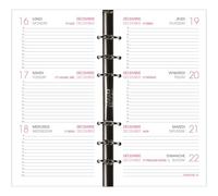 Agenda Moderne - Recharge Organiseur - 2026 - Semainier Horizontal - Multilingue - 12 mois de janv à déc. - 10x17 cm - tranche dorée