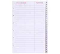Agenda Moderne - Recharge Répertoire alphabétique - FEUILLES REPERTOIRE A-Z 0914 - 8,7x13,6 cm - tranche dorée