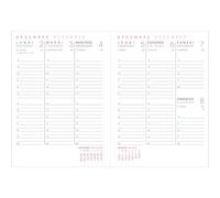 Agenda Moderne - 1 recharge d'agenda semainier INT ABSEM 1521 - de janvier 2025 à décembre 2025 - Format 15 x 21 cm - tranche dorée - multilingue