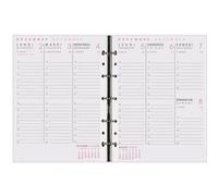 AGENDA MODUL ABSEM 1520 ML Recharge Tranche dorée - 15x20 cm - Semainier - 12 mois de janvier à décembre Blanc G