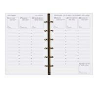 Agenda Moderne - Recharge Organiseur - 2025 - INT 392 - EUROPE - Semainier Horizontal - Multilingue - 12 mois de janvier à décembre - 8,7x13,6 cm - Papier Clairefontaine blanc - Fabrication française Blanc