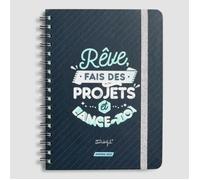 Agenda - Mr. Wonderful - 2023 - Semainier - Noir/Bleu - 22,5x16,5 cm - Spirale