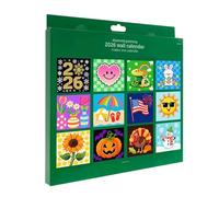 Agenda Mural 2026 | Agenda Mensuel Peinture Strass - Décoratif Planner 12 Mois 2026 avec Stylo Applicateur pour Adultes Maison École Maman