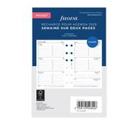 Agenda - organiseur - recharge Filofax Pocket 1 semaine sur 2 pages Français 2025