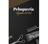 Agenda para Peluqueria 2026: 4 Empleados | Intervalo de 30 minutos | Salon estetica barberia | Con fecha y con hora | A4