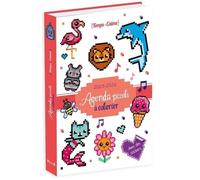 Agenda pixels à colorier 2025-2026 - Papeterie Jeunesse avec des stickers - À partir de 6 ans