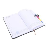 Agenda Planificateur A5 Carnet de Notes Professionnel Quotidien | Papier Cuir, Noir, Léger et Portable, Style Simple, Fente Carte pour Objectifs