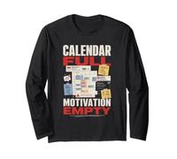 Agenda Pleine Motivation Vide Humour Bureau Manche Longue